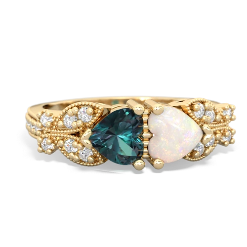 alexandrite-opal keepsake butterfly ring