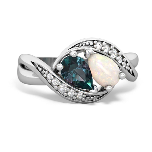 Lab Alexandrite Lab Created Alexandrite with Genuine Opal Summer Winds ring Ring