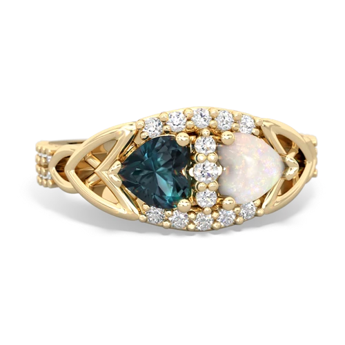 alexandrite-opal keepsake engagement ring