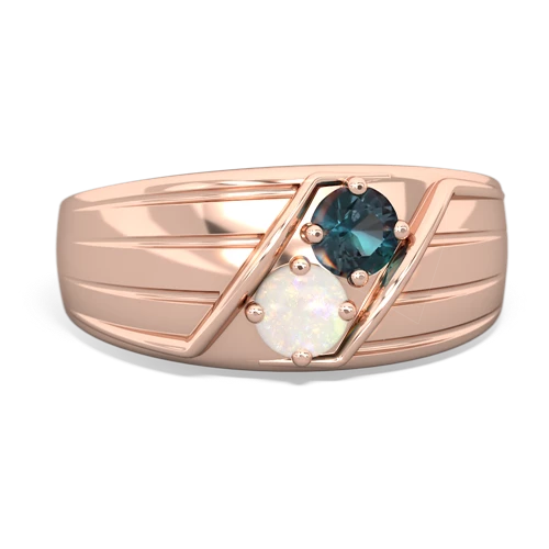 alexandrite-opal mens ring