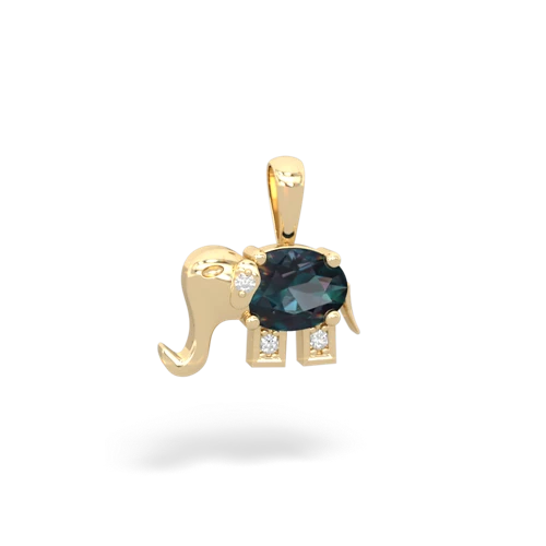 Lab Alexandrite Elephant Lab Created Alexandrite pendant Pendant