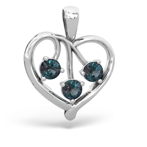 alexandrite love heart pendant