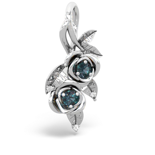 Lab Alexandrite Rose Vine Lab Created Alexandrite pendant Pendant