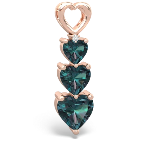 Lab Alexandrite Lab Created Alexandrite with  and  Past Present Future pendant Pendant