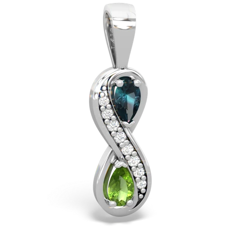 alexandrite-peridot keepsake infinity pendant