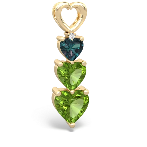 Lab Alexandrite Lab Created Alexandrite with Genuine Peridot and Genuine Amethyst Past Present Future pendant Pendant