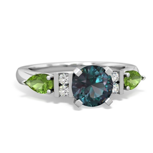 Lab Alexandrite Lab Created Alexandrite with Genuine Peridot and  Engagement ring Ring
