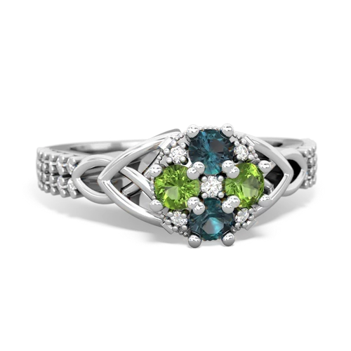 alexandrite-peridot engagement ring