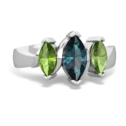 alexandrite-peridot keepsake ring