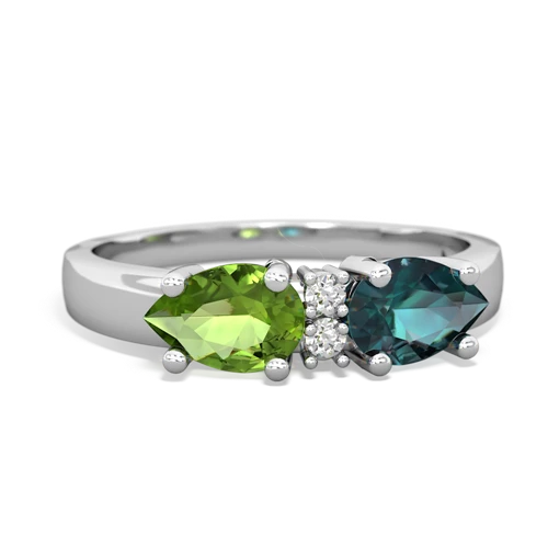 alexandrite-peridot timeless ring