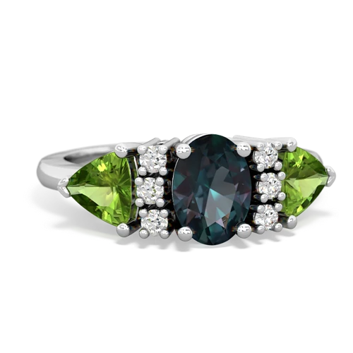 alexandrite-peridot timeless ring