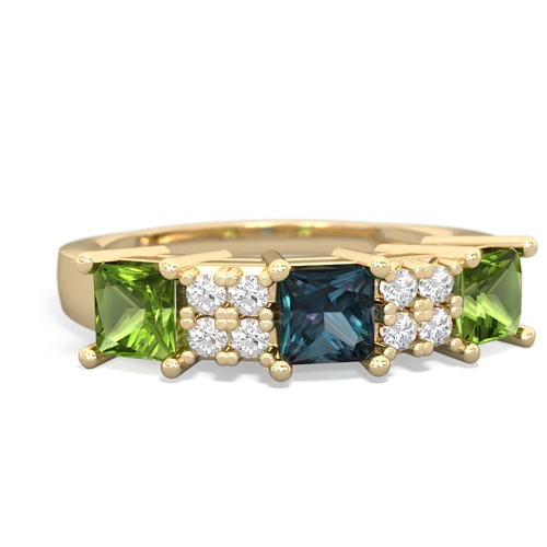 alexandrite-peridot timeless ring