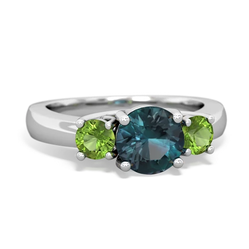 alexandrite-peridot timeless ring