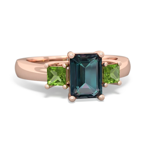 alexandrite-peridot timeless ring