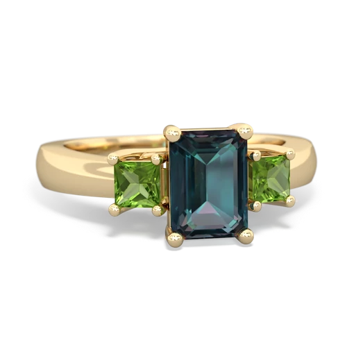 alexandrite-peridot timeless ring