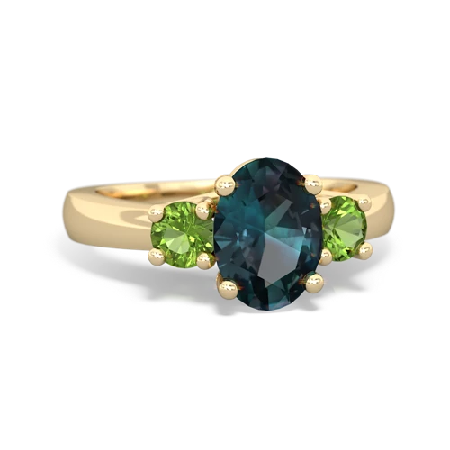 alexandrite-peridot timeless ring