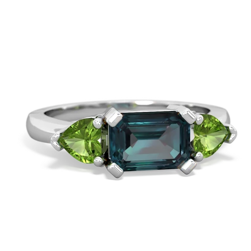 alexandrite-peridot timeless ring