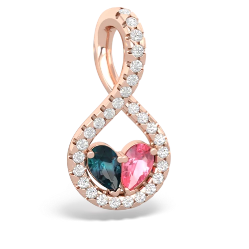 alexandrite-pink sapphire pave twist pendant