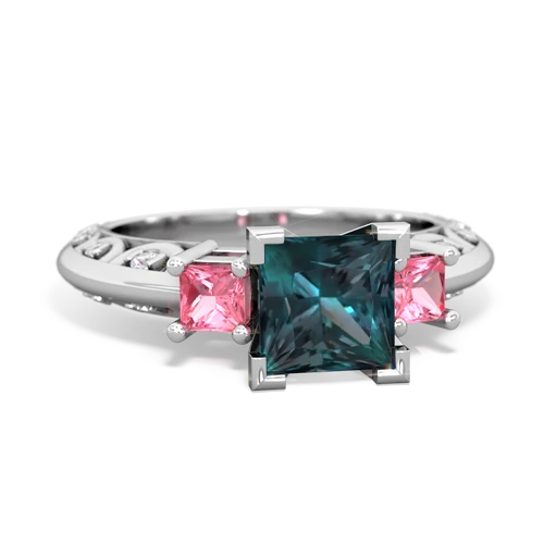 alexandrite-pink sapphire engagement ring