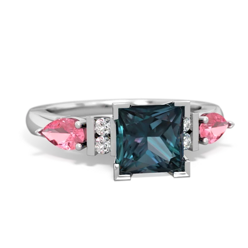 alexandrite-pink sapphire engagement ring