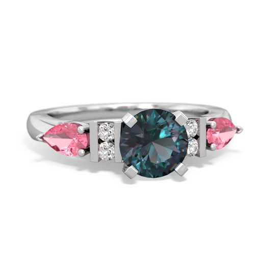 alexandrite-pink sapphire engagement ring