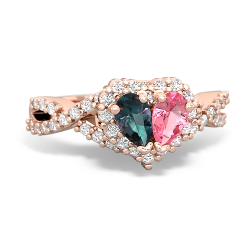 alexandrite-pink sapphire engagement ring