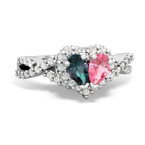 alexandrite-pink sapphire engagement ring