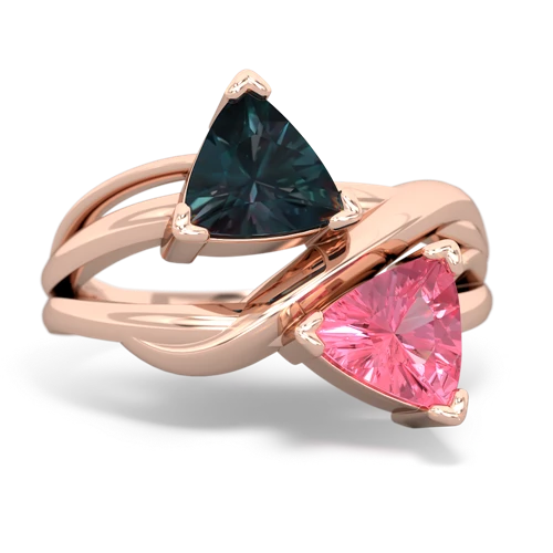 alexandrite-pink sapphire filligree ring