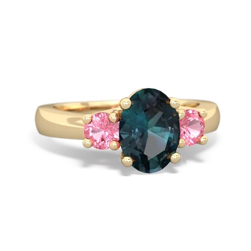 alexandrite-pink sapphire timeless ring