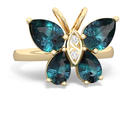 alexandrite butterfly ring