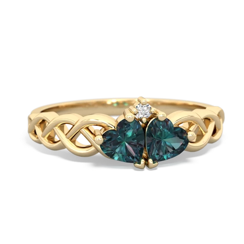 alexandrite celtic braid ring
