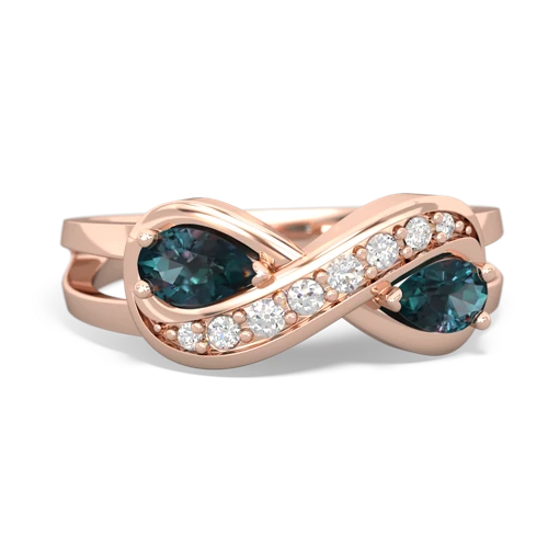 alexandrite diamond infinity ring