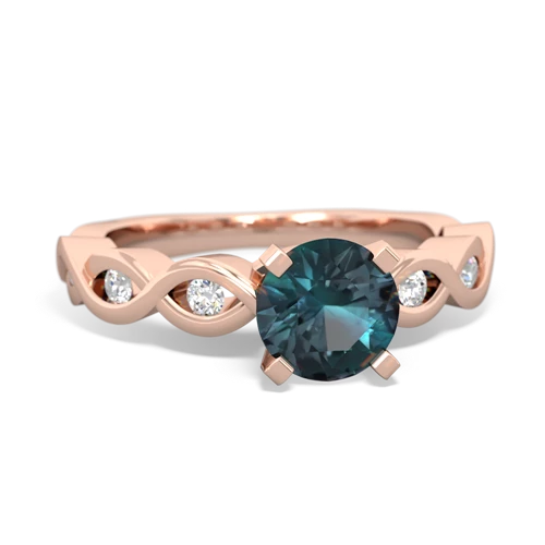 Lab Alexandrite Infinity Engagement Lab Created Alexandrite ring Ring