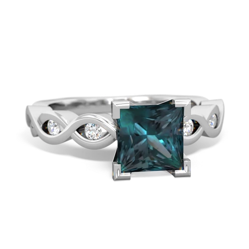 Lab Alexandrite Infinity Engagement Lab Created Alexandrite ring Ring
