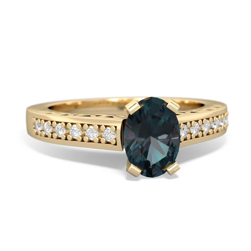 Lab Alexandrite Art Deco Lab Created Alexandrite ring Ring