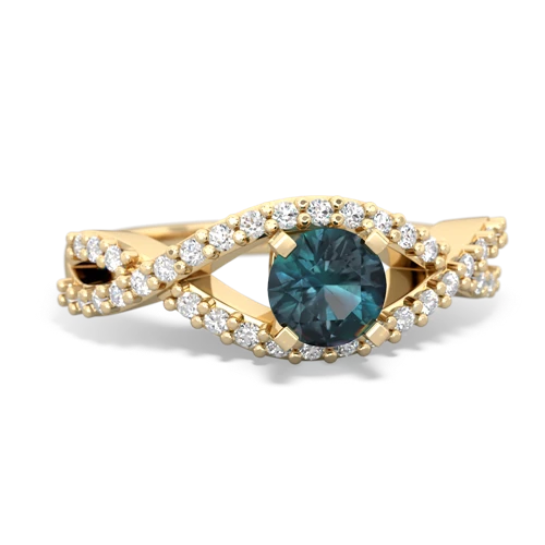 Lab Alexandrite Diamond Twist Lab Created Alexandrite ring Ring