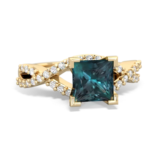 Lab Alexandrite Diamond Twist Lab Created Alexandrite ring Ring