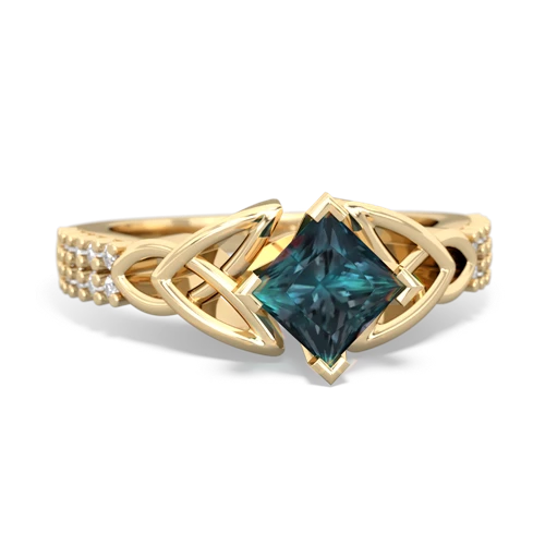 Lab Alexandrite Celtic Knot Engagement Lab Created Alexandrite ring Ring