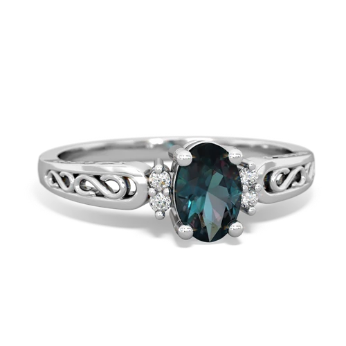 alexandrite filligree ring