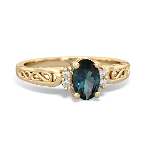 alexandrite filligree ring