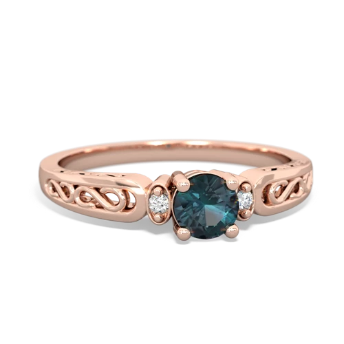 alexandrite filligree ring