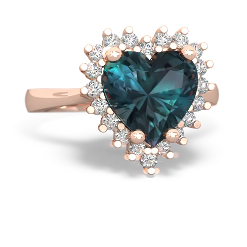 alexandrite halo ring