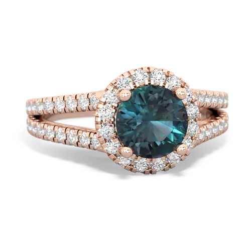 Lab Alexandrite Pave Halo Lab Created Alexandrite ring Ring
