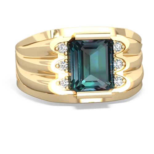 alexandrite mens ring