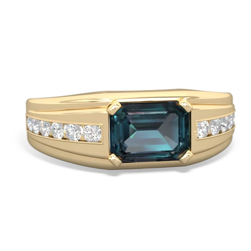 Lab Alexandrite Men's Channel Lab Created Alexandrite ring Ring