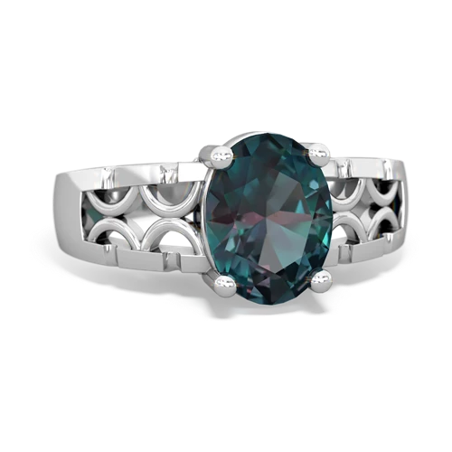 alexandrite modern ring