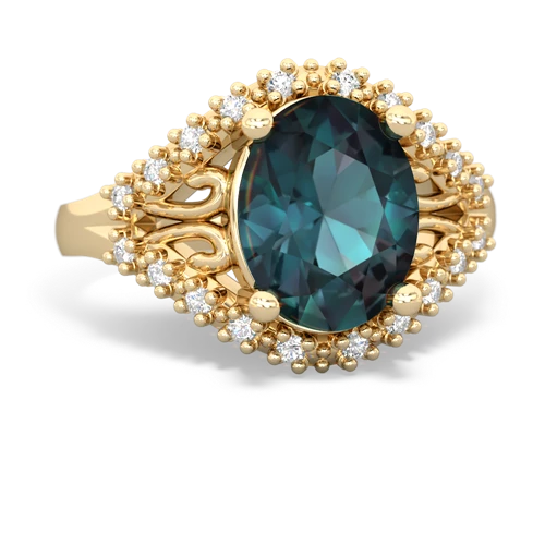 alexandrite modern ring