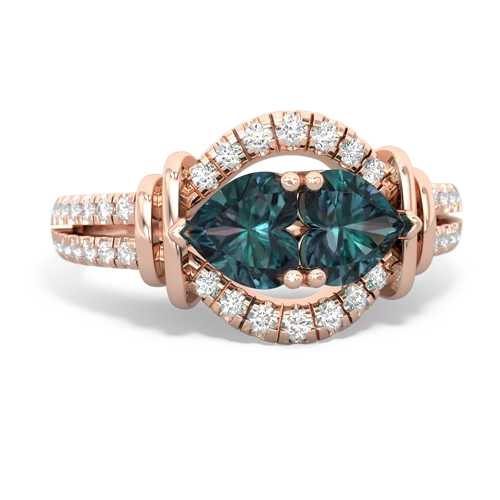 alexandrite pave keepsake ring