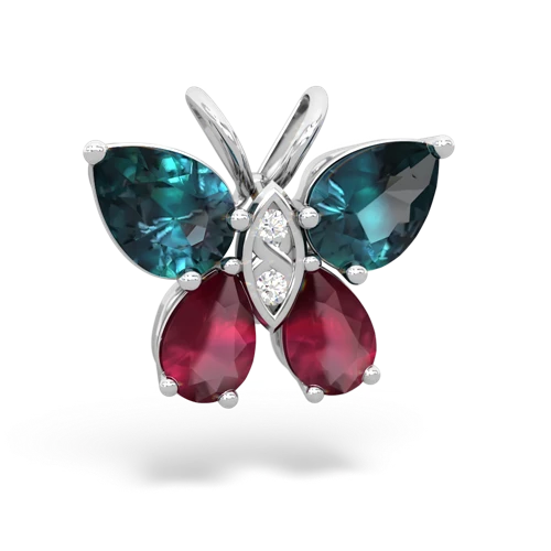 alexandrite-ruby butterfly pendant
