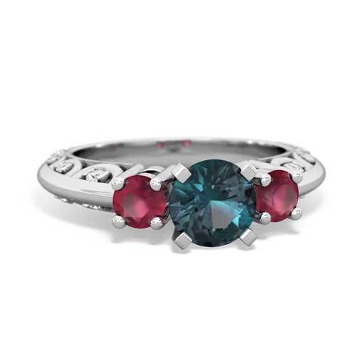 alexandrite-ruby engagement ring